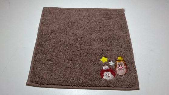 ブラスピ刺繍入り今治ハンドタオル【和栗】ブラウン(2枚目)