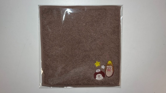 ブラスピ刺繍入り今治ハンドタオル【和栗】ブラウン(3枚目)