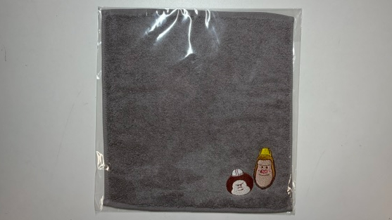 ブラスピ刺繍入り今治ハンドタオル【薄墨】グレー(4枚目)