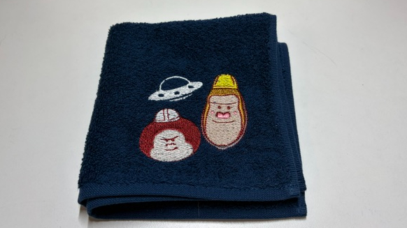 ブラスピ刺繍入り今治ハンドタオル【濃藍】ネイビー