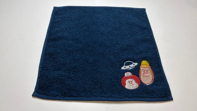 ブラスピ刺繍入り今治ハンドタオル【濃藍】ネイビー(2枚目)
